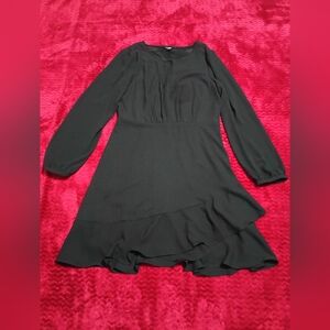 Express Elegant Black Long Sleeve Dress